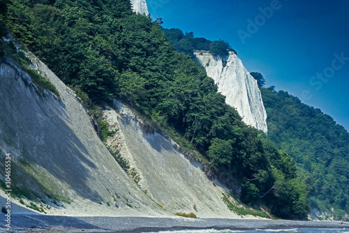 Chalk cliffs, Baltic Sea coast, beech grove, UNESCO World Heritage Site, Jasmund National Park, Isle of Ruegen, Mecklenburg-Western Pomerania, Germany, Europe