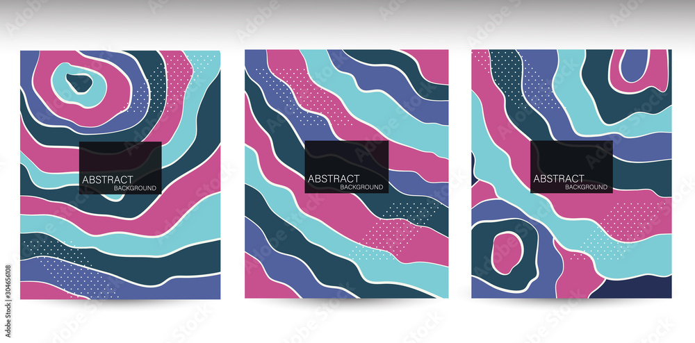 Fototapeta Set of abstract backgrounds. Vector illustration EPS 10