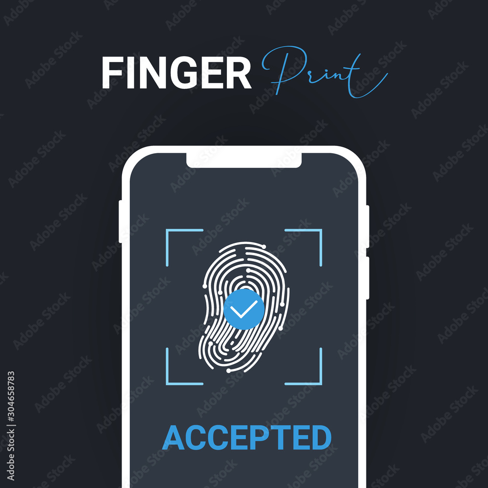 Accepted Finger Print Technology. Sign Up. Vector Illustration. Accepted Finger Print Technology. Sign Up. Vector Illustration.