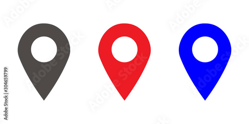 Location icon. Positioning sign in map. Pin vector illustration.