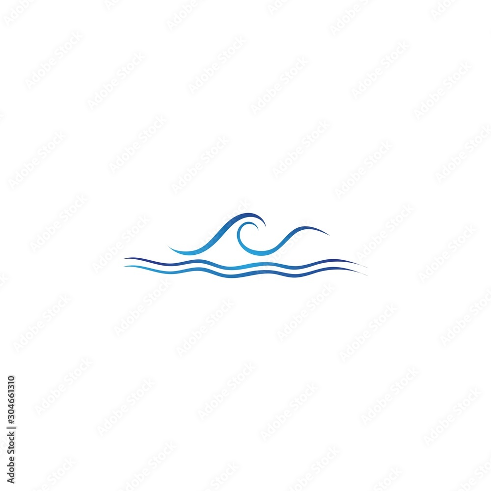Water wave icon vector Water wave icon vector