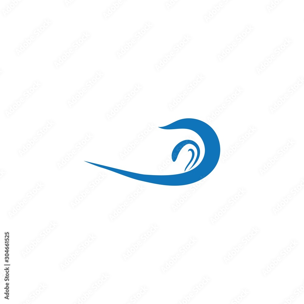 Fototapeta premium Water wave icon vector