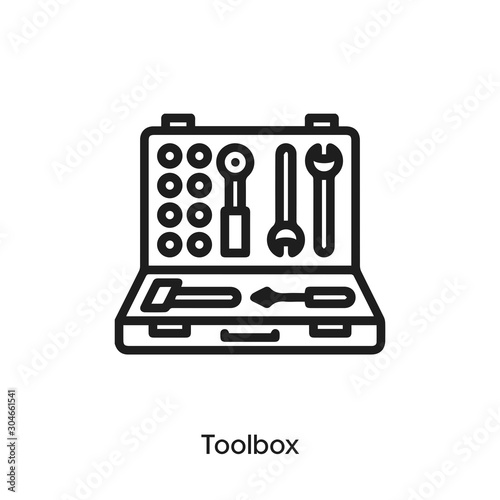 toolbox icon vector. tool box icon vector symbol illustration. Modern simple vector icon for your design. toolbox icon vector	