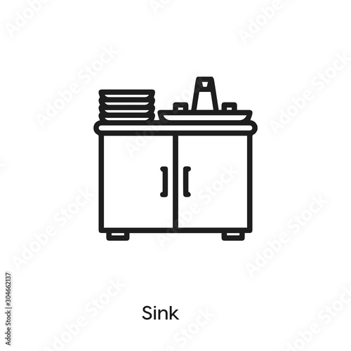 sink icon vector sign symbol