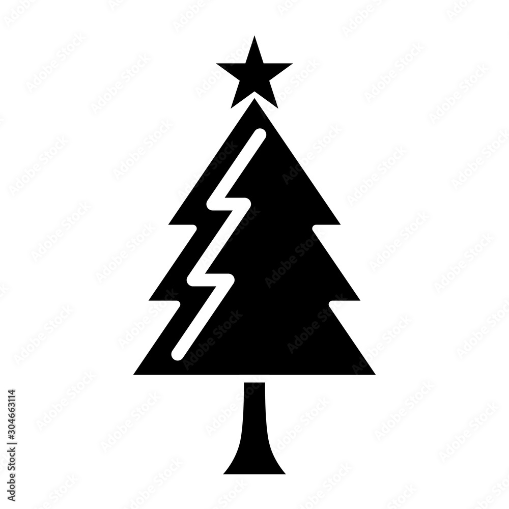 Christmas Tree Doodle Icon Vector Christmas Tree Doodle Icon Vector