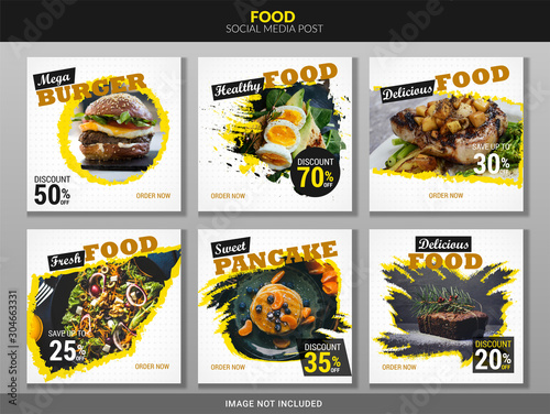 Social media post food template