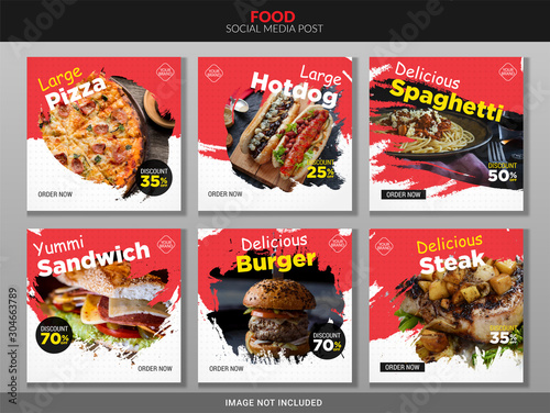 Social media post food template