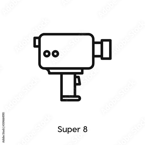 super 8 icon vector sign symbol