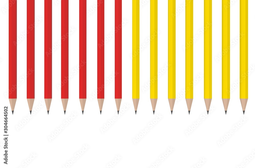 Red Pencil on Yellow Background 3D Rendering Red Pencil on Yellow Background 3D Rendering