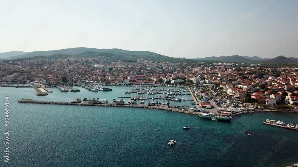 Areal of Vodice marina, city view Areal of Vodice marina, city view