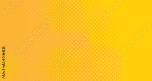 Orange halftone pop art background abstract vector comics style blank layout template with clouds beams and isolated dots pattern. For sale banner for your designe 1960s. with copy space eps10