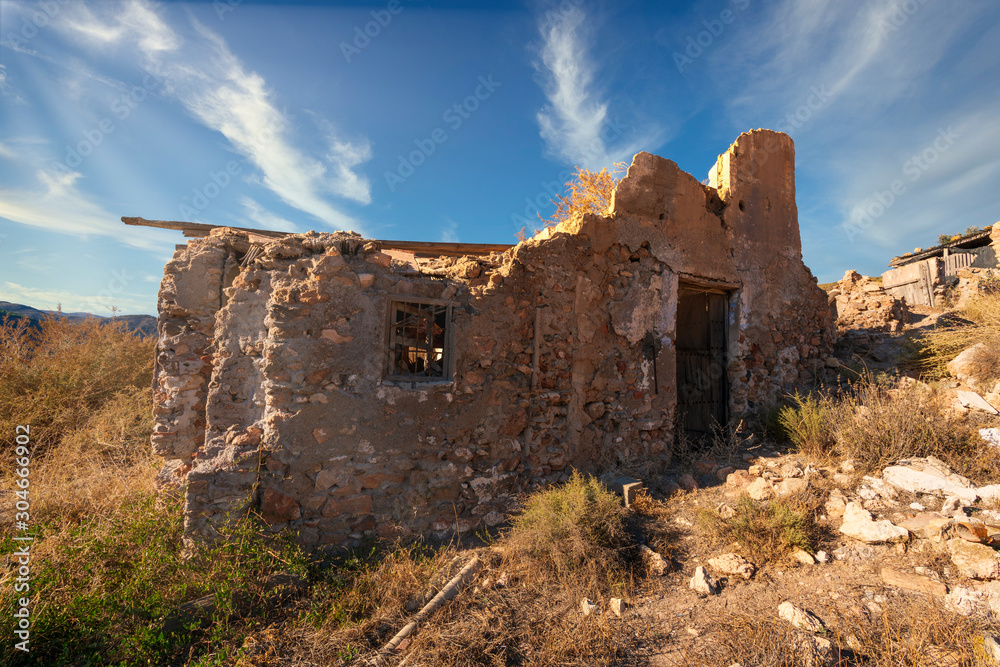ruined house in the Beninar area (Spain)