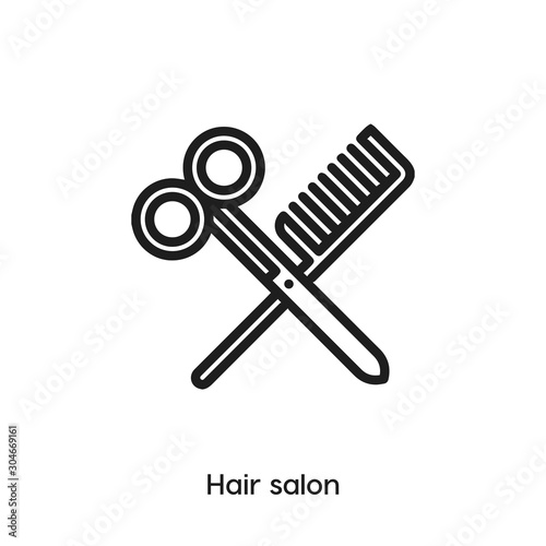 hair salon icon vector. Hairdresser icon vector symbol illustration. Modern simple vector icon for your design. Barbershop icon vector.	