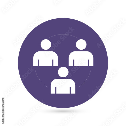 Group of people or group of users friends flat vector icon for apps and websites