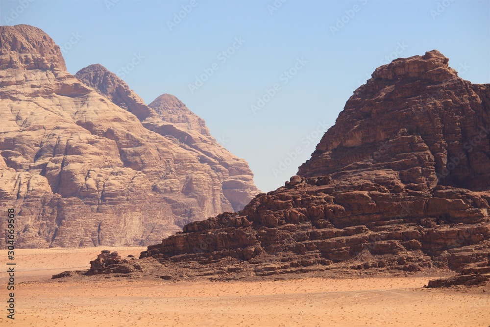 the fascinating arid and desert landscape of Wadi Rum the fascinating arid and desert landscape of Wadi Rum