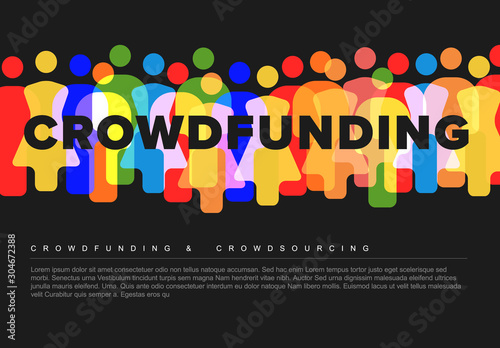 Simple Crowdsourcing concept made from people icons