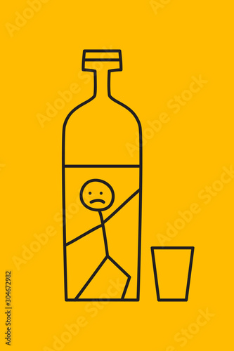 Alcoholism metaphor, addiction