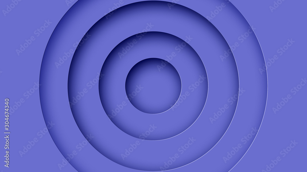 An abstract background with layers of purple circles arranged in layers
