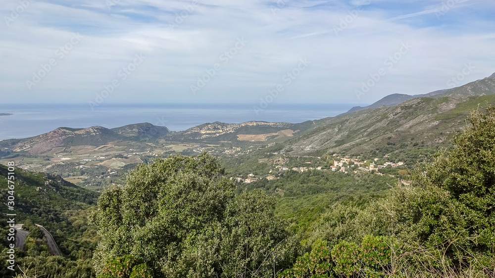 Corsica is a beautiful french island in Mediterranean sea