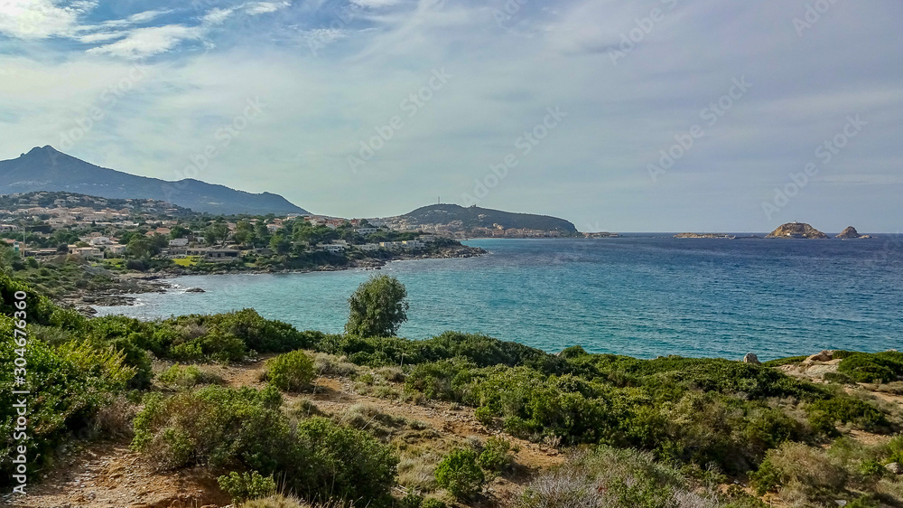 Corsica is a beautiful french island in Mediterranean sea