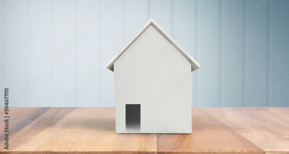 House Model on wooden there space.Home,Housing and Real Estate concept House Model on wooden there space.Home,Housing and Real Estate concept