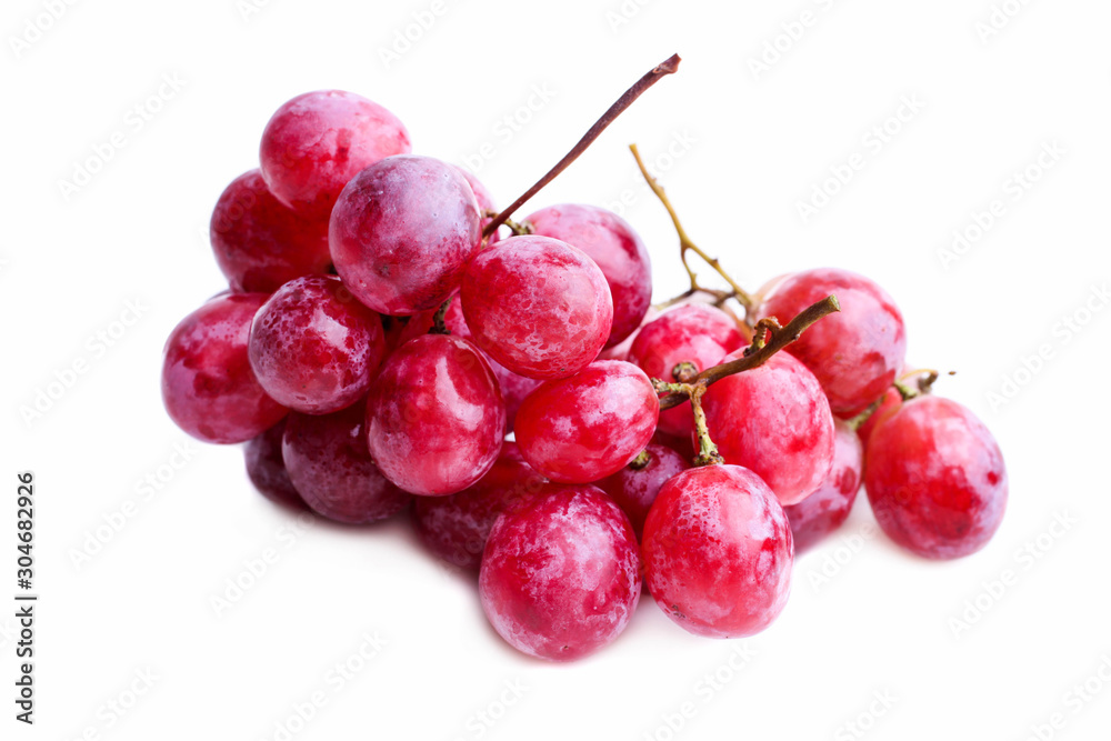 Ripe red bunch of grapes