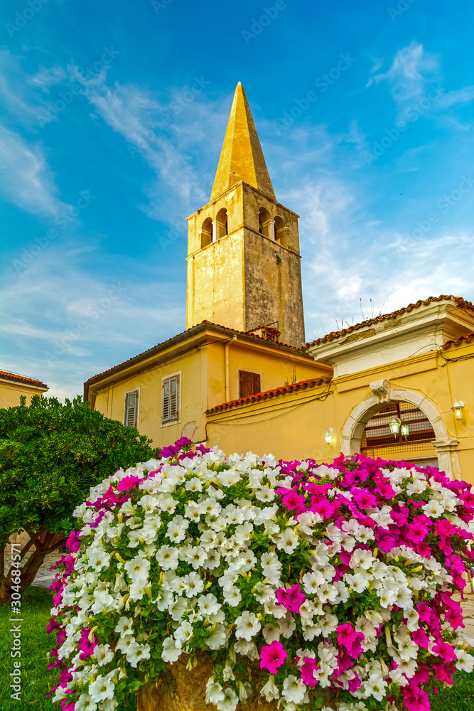 Porec, Istria, Croatia, Euphrasian Basilica tower