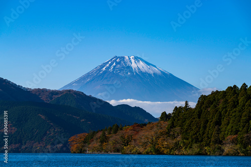 芦ノ湖から見る富士山