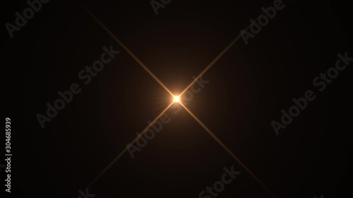 Optical Lens Flare Effect, Light Burst, Fading, Glowing Animation. Overlay Video.