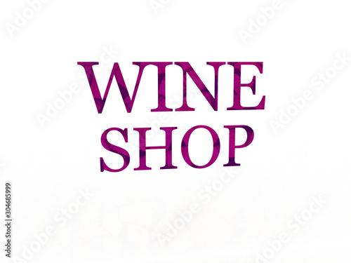 Wine shop text