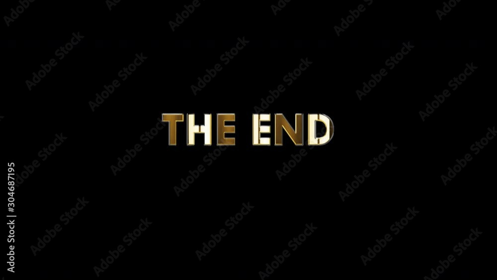 4k Video Animation The End 4k Video Animation The End