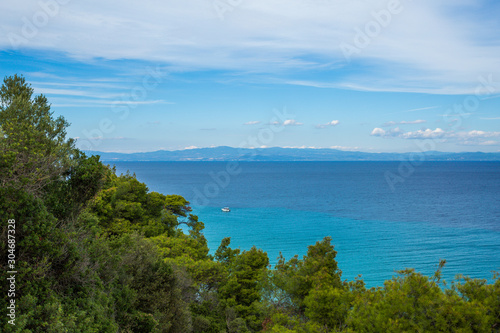 Wallpaper Mural Amazing sunny sea landscape of beautiful scenic nature of Greece. Horizontal color photography. Torontodigital.ca