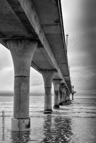 pier in black and white