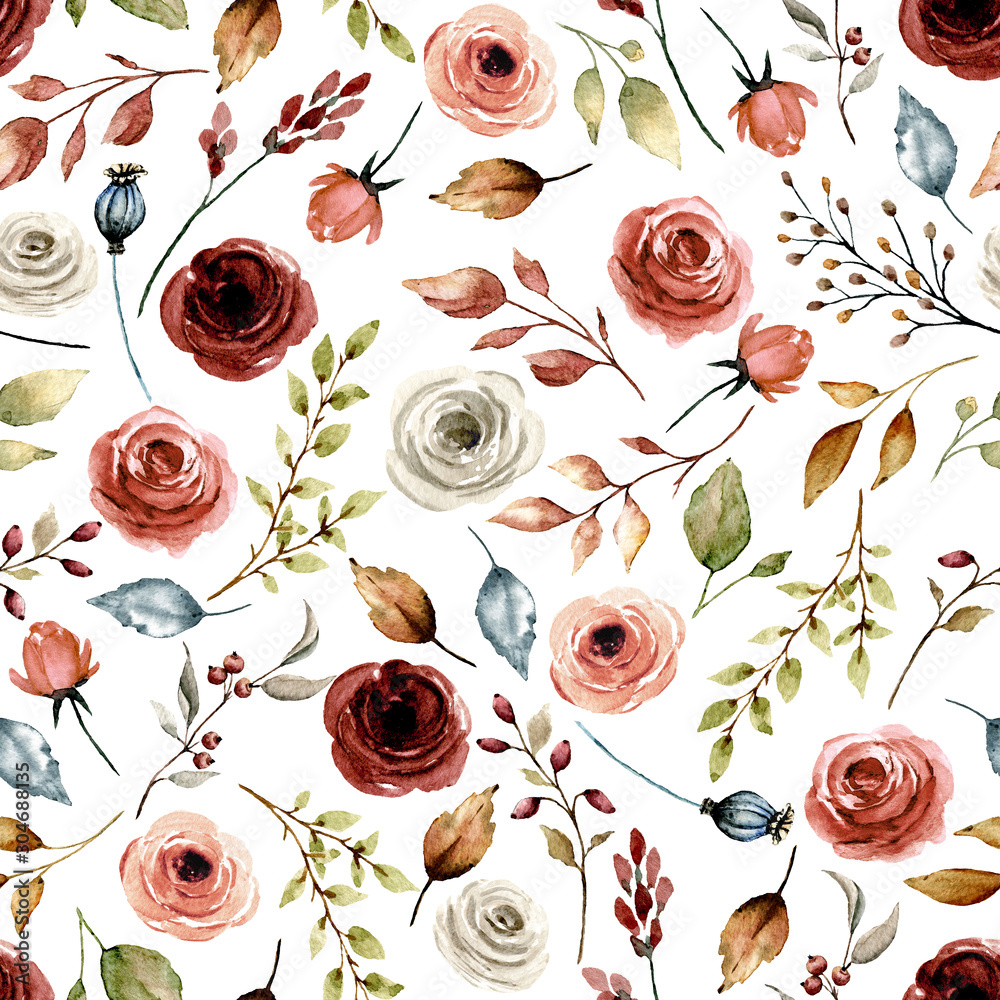 Vintage Floral Fabric Pattern stock photo (40326) - YouWorkForThem