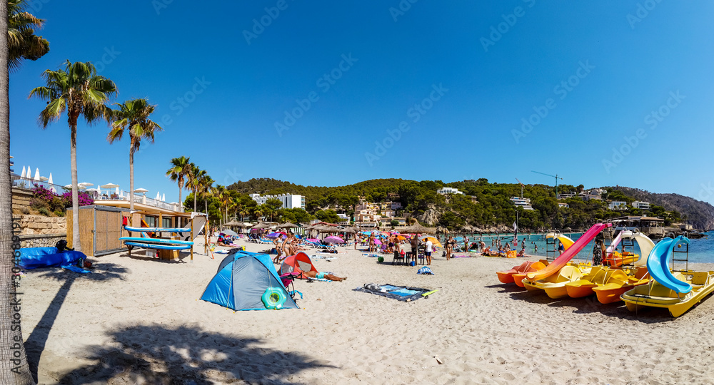Beach at Camp de Mar, Andratx region, Mallorca, Balearic Islands, Spain Beach at Camp de Mar, Andratx region, Mallorca, Balearic Islands, Spain