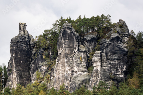 Rock formations in saxony switzerland