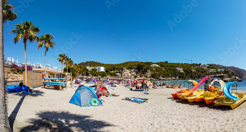 Beach at Camp de Mar, Andratx region, Mallorca, Balearic Islands, Spain © David Brown