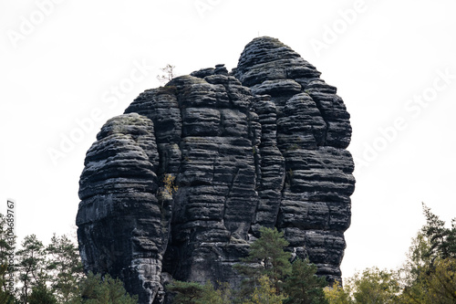 Rock formations in saxony switzerland