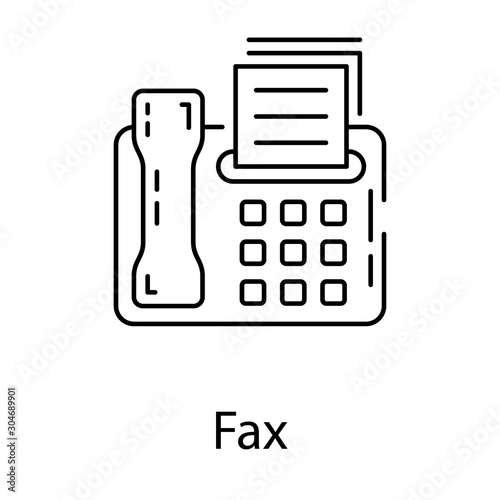 Fax Machine Vector photo