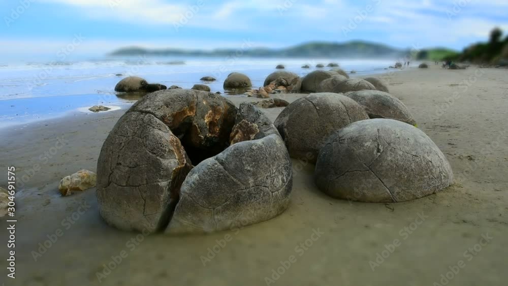 Zeitraffer Moeraki Boulders - Neuseeland