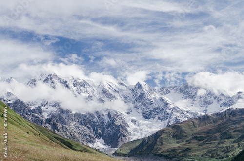 Peak Shkhara Zemo Svaneti, Georgia. The main Caucasian ridge