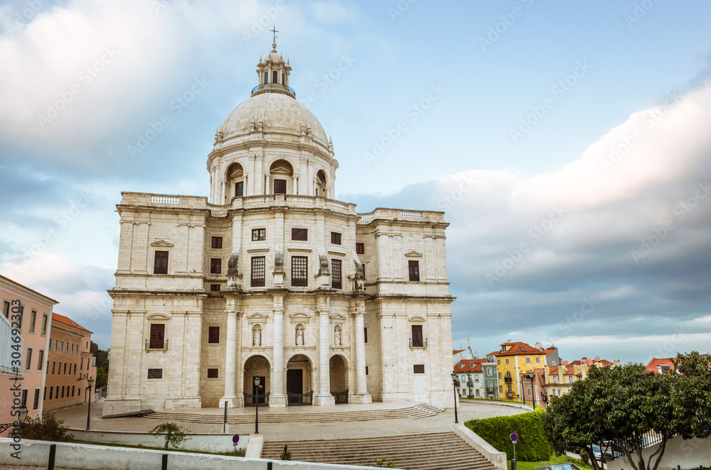 Lisbon, Portugal - May, 18th, 2018 : 17th century Igreja de Santa Engrácia church converted into the National Pantheon.