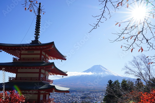 富士山と五重塔2