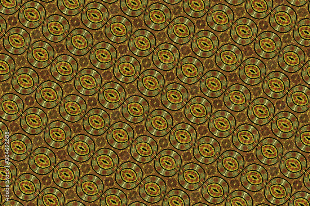 Ethnic fabric with geometric rounded shapes and diagonal lines Ethnic fabric with geometric rounded shapes and diagonal lines