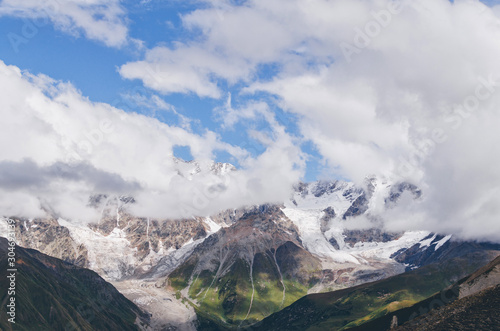 Svaneti range and latpari pass, Ushguli, Svaneti region of Georgia