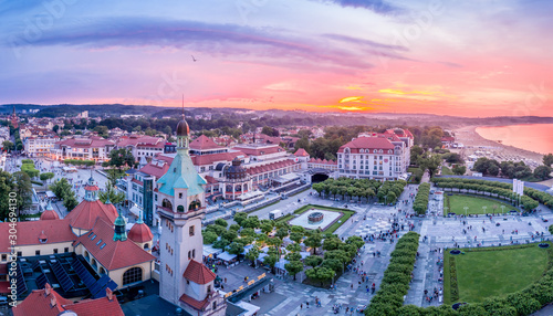 Spa Square in Sopot aerial view