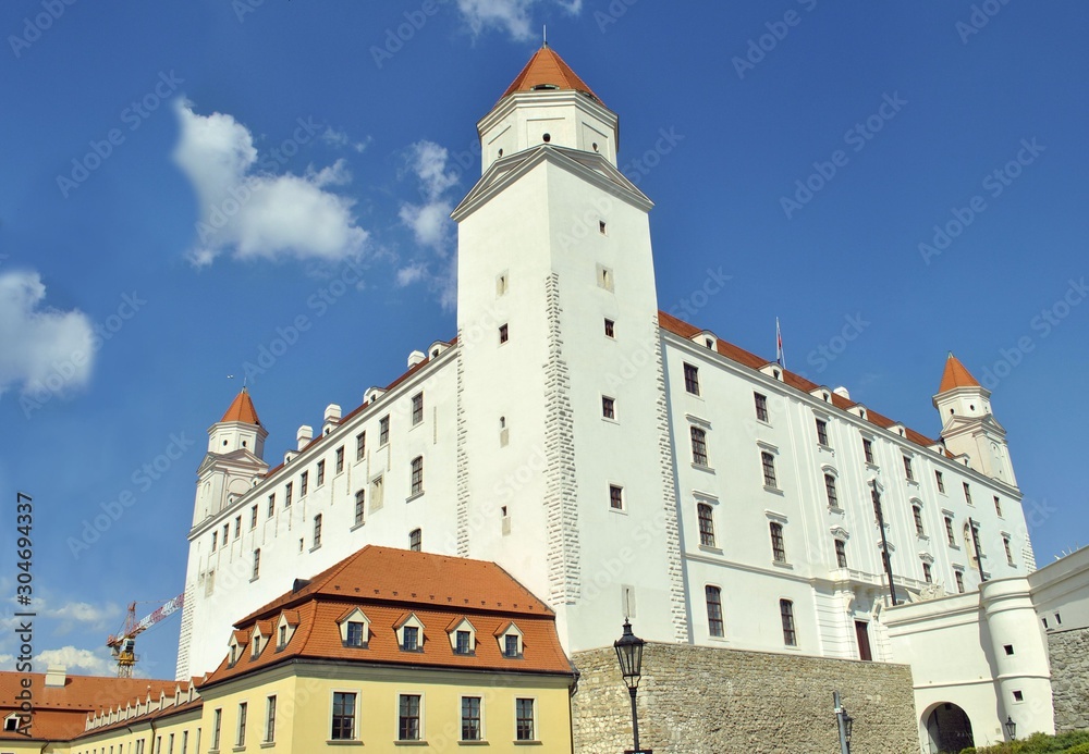 Bratislava the capital of Slovakia town medieval buildings urban panorama cityscape