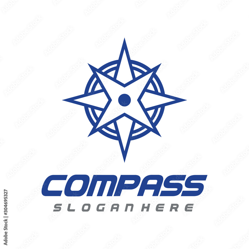 Obraz premium Navigation, Arrow, Compass Logo Vector