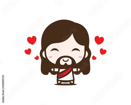 vector design of Jesus love