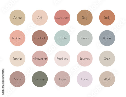 Social media stories background with neutrals watercolor circles highlights solid colors. Modern background for flyer, poster, card